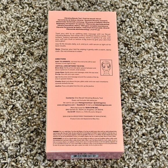 Skin Gym Rose Quartz Revati Vibrating Beauty Tool Curateur Spring Rachel Zoe - Picture 5 of 5